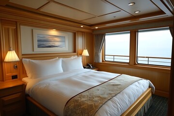 Luxury Cruise Ship Stateroom Ocean View Bedroom