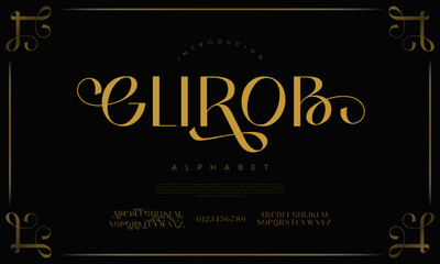 Glirob Decorative Serif Font with Luxury Classic Typography Style