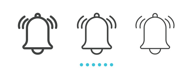 Notification Icon. Thin line icon vector