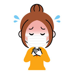 体調不良の女性