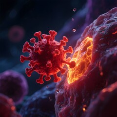 바이러스세포부착현미경사진