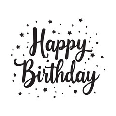 Fototapeta premium happy birthday black
