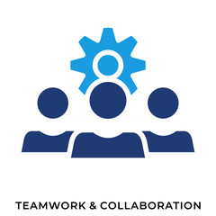 Teamwork and Collaboration Icon – Business Team, Group Strategy, and Partnership Symbol