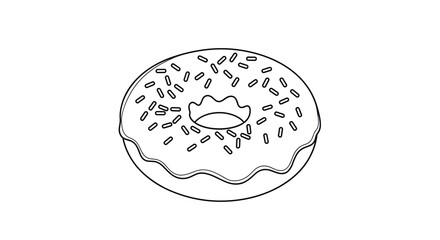A delicious glazed donut topped with colorful sprinkles perfect for a sweet treat