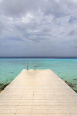 Obraz premium View from the jetty of Playa Porto Mari, Curaçao.