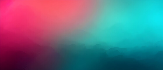 Watercolor background turquoise to ruby gradient color