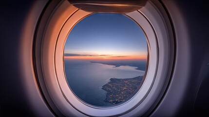 Flight through clouds at sunset captures the beauty of aviation soaring high above the horizon with striking colors illuminating the sky