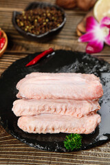 Raw Duck Breast Fillets on Slate Board - Fresh Poultry for Culinary Delights