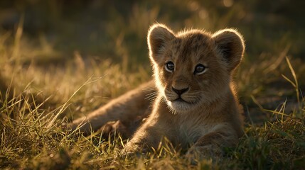 Fototapeta premium Lion The Watchful Guardian