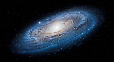 Obraz premium Galaxy in space with stars and light