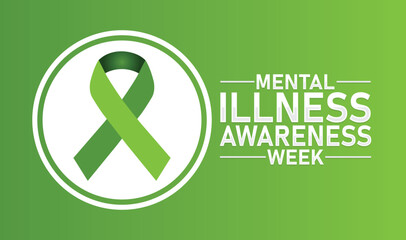 Mental Illness Awareness Week. Background, poster, postcard, banner design.