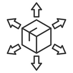 Distribution Outline Icon Element For Design