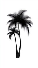 Obraz premium 黒曜のヤシの木陰