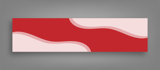 red and white abstract linkedin banner design