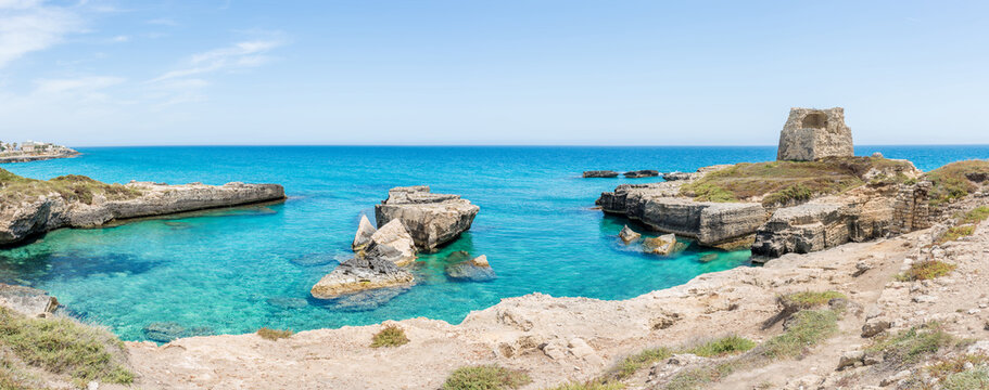 Coastal beauty of Roca Vecchia in Puglia, Italy