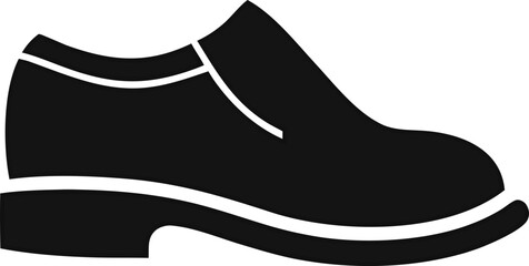 Flat shoe silhouette logo vector, ideal for footwear boutiques, ads, and trendy fashion graphics.