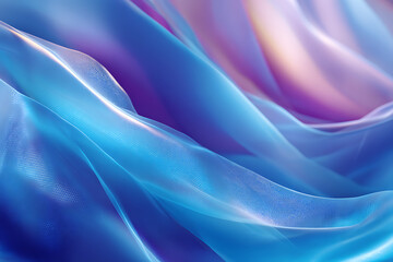 Obraz premium Abstract flowing iridescent fabric with subtle light particles creates a dreamy, modern, and elegant texture perfect for sophisticated designs.
