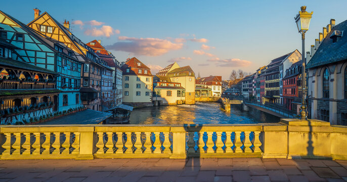 Old town Strasbourg city skyline,  cityscape of  France