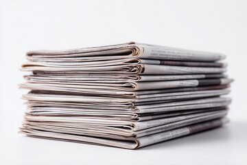 Stack of newspapers with the top one being the most recent