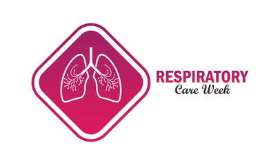 Respiratory Care week. Background, poster, postcard, banner design.