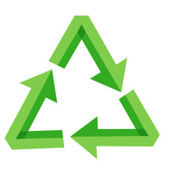 recycle symbol on white background