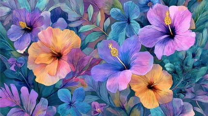 colorful flowers background