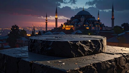 Istanbuls hagia sophia at twilight hour