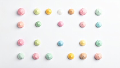 Colorful candy easter eggs isolated on a white background, a sweet holiday decoration