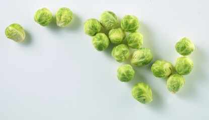 Rosenkohl roh, Gemüse, isoliert, gesund, frisch, 