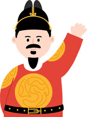 한글날 세종대왕 캐릭터 상반신 드로잉(hangeul day king character drawing set)