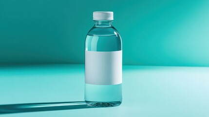 Water bottle with blank label. Blank for packaging design
