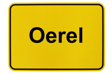 Illustration eines Ortsschildes der Gemeinde Oerel in Niedersachsen
