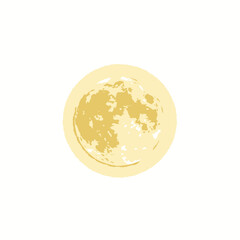 Abstract Illustration of a Full Moon