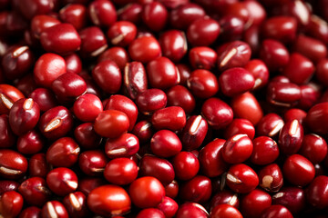 Fresh Red Beans from Guizhou China - Small Mixed Grains Close-Up Agricultural Background