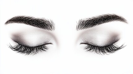 Perfect, makeup-enhanced eyes with beautiful lashes