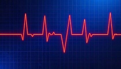 Medical heart monitor tracing