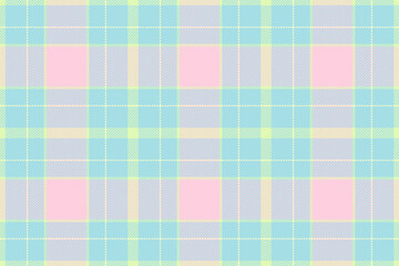 Soft pastel tartan plaid background. Ideal for spring designs, childrens projects, or anything needing a gentle, colorful textile texture. Seamless pattern.