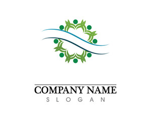 Fototapeta premium Eco, leaf, athletic, balance, body, brand, care, club, creative,