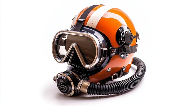 Diving helmet isolated on white background