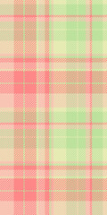 Stationary fabric pattern plaid, velvet tartan seamless textile. Manufacturing background texture check vector in light and green colors.