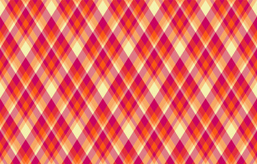 Vibrant diagonal plaid pattern in warm sunset hues.  Perfect for textile design, website backgrounds, or any project needing a cheerful, geometric texture.