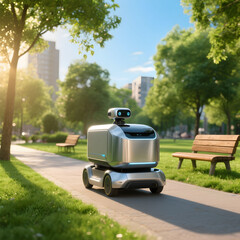 공원을걷는자율배송로봇