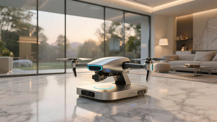 드론무선충전스마트홈거실