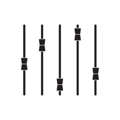 Naklejka premium sound equalizer flat icon vector
