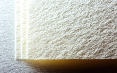 Close-up of textured off-white paper sheets