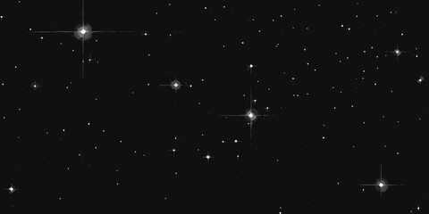 Dark night sky filled with countless twinkling stars and bright celestial bodies © Sunil123