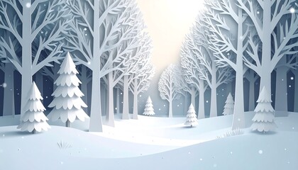 Fototapeta premium Winter forest scene