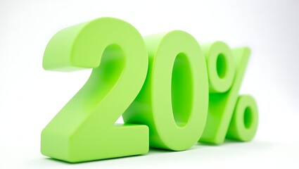 Twenty Percent Off Discount Advertisement Represents Sales and Promotions for Retail Business Deals