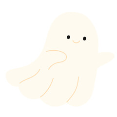 Cute Ghost Cartoon Illustration