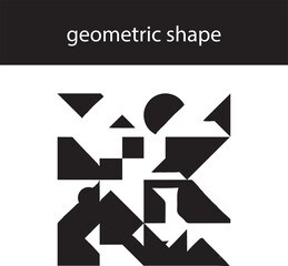 Real estate  geometric shape icon design